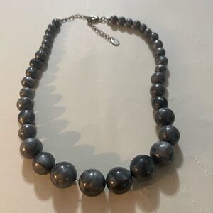 Chic Gray Beaded Necklace